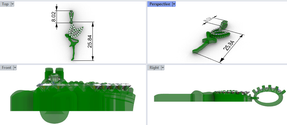 Fairy Pendant Necklace Charm Jewelry  3D print model_21