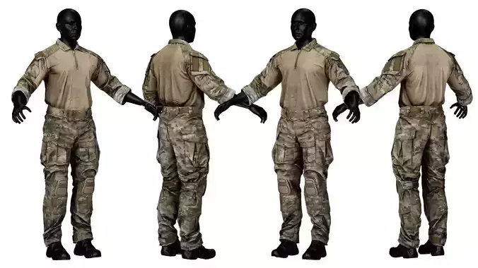 CRYE PRECISION COMBAT UNIFORM G3 Low-poly 3D model
