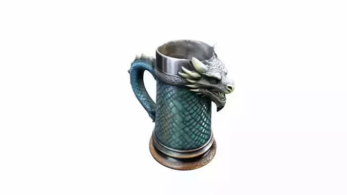 Lowpoly Medieval Dragon Mug