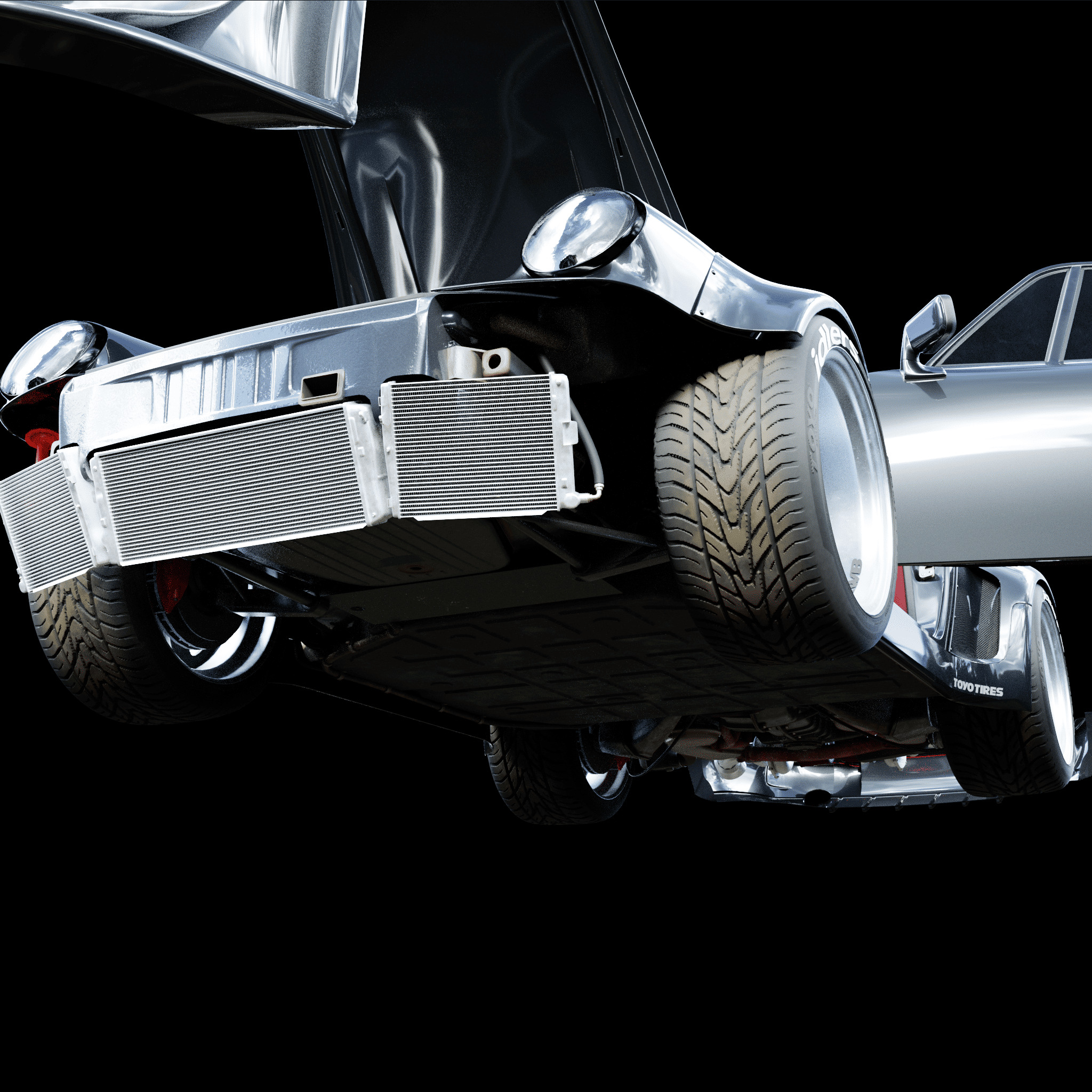 RWB-Inspired Porsche 964 Turbo - Detailed Model Low-poly 3D model_9