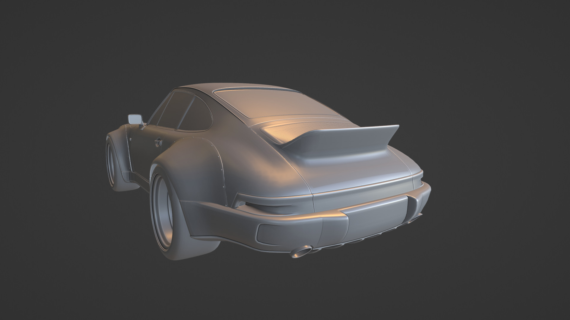 RWB-Inspired Porsche 964 Turbo - Detailed Model Low-poly 3D model_10