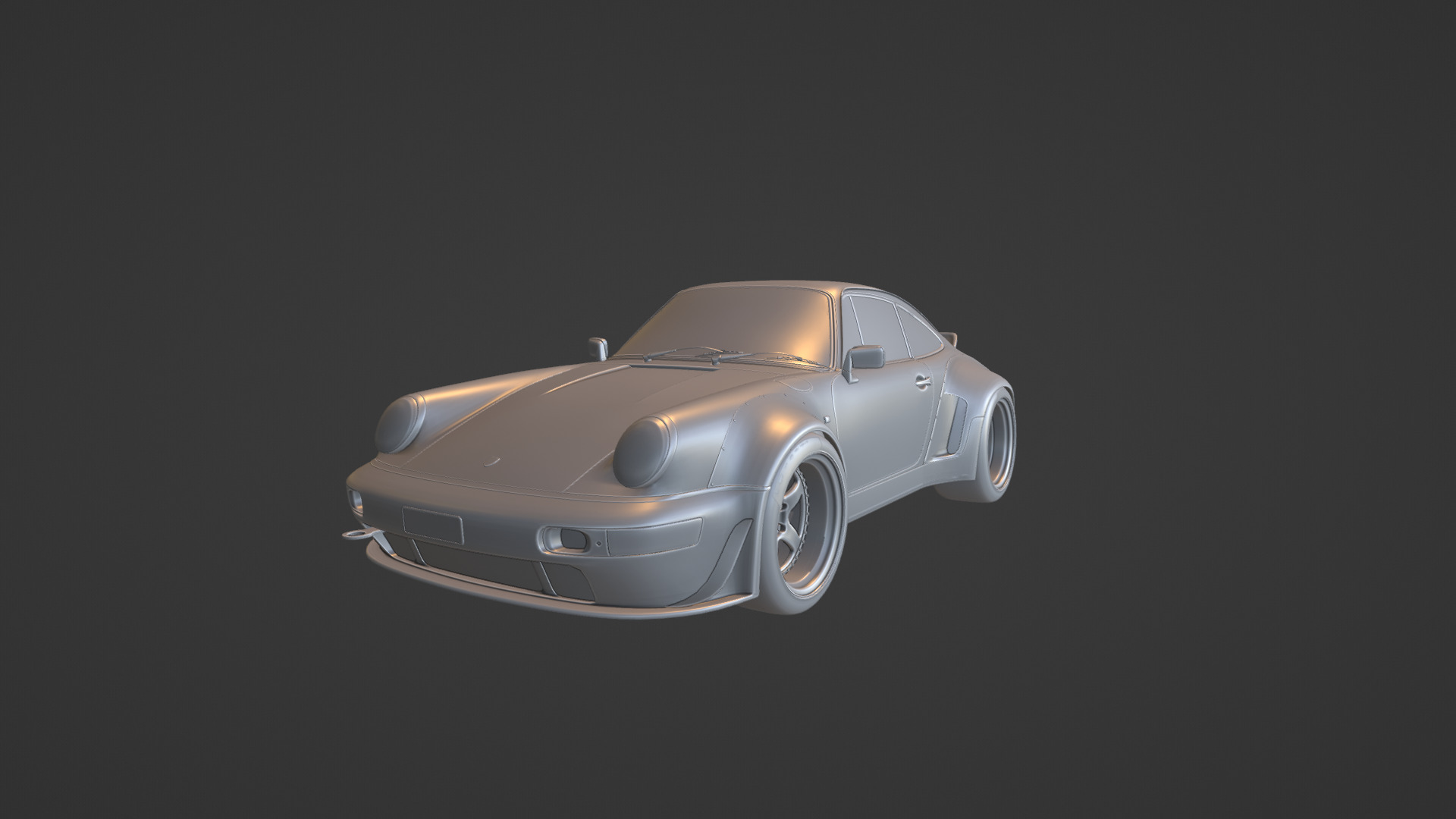 RWB-Inspired Porsche 964 Turbo - Detailed Model Low-poly 3D model_11