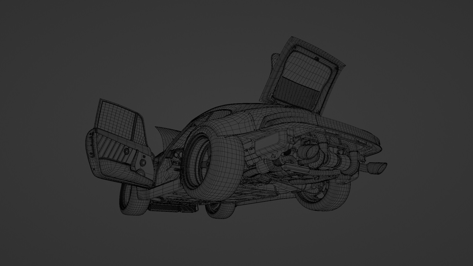 RWB-Inspired Porsche 964 Turbo - Detailed Model Low-poly 3D model_17
