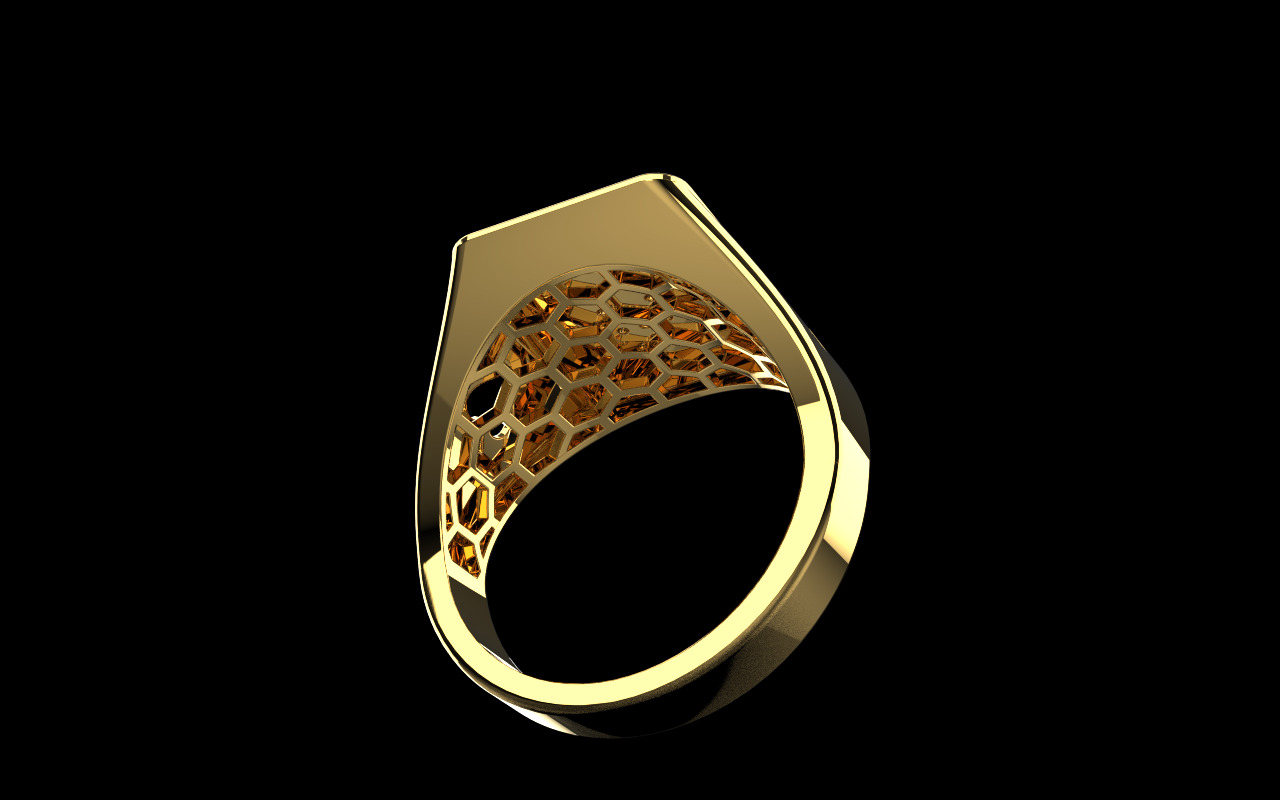 spades playing card ring with gems model 796 3D print model_31