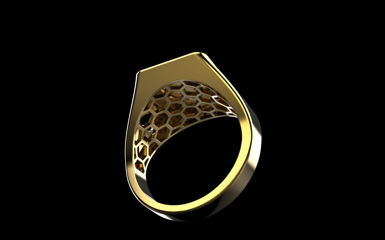 spades playing card ring with gems model 796 3D print model_34