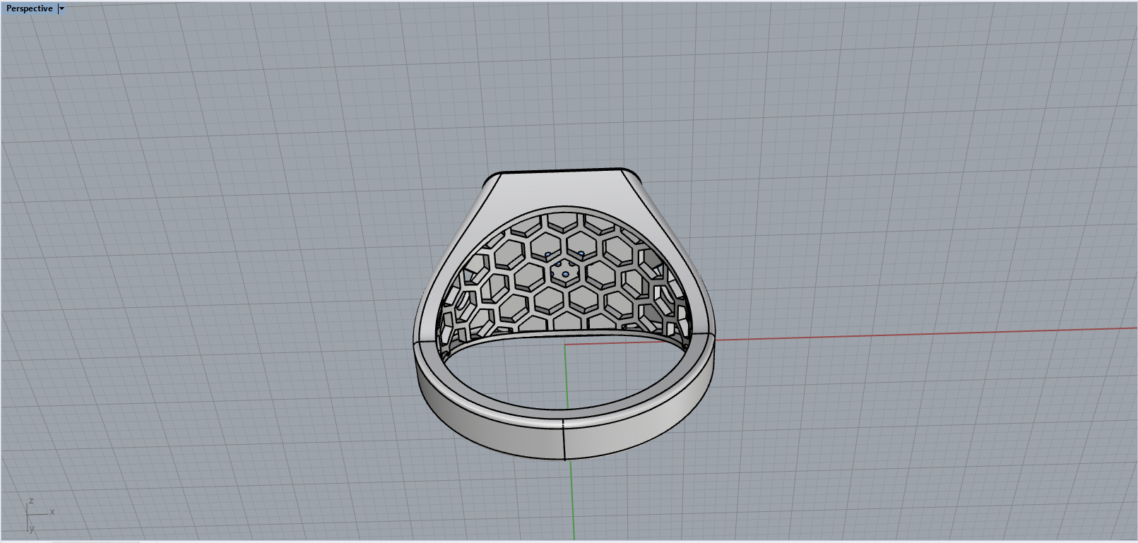 spades playing card ring with gems model 796 3D print model_12