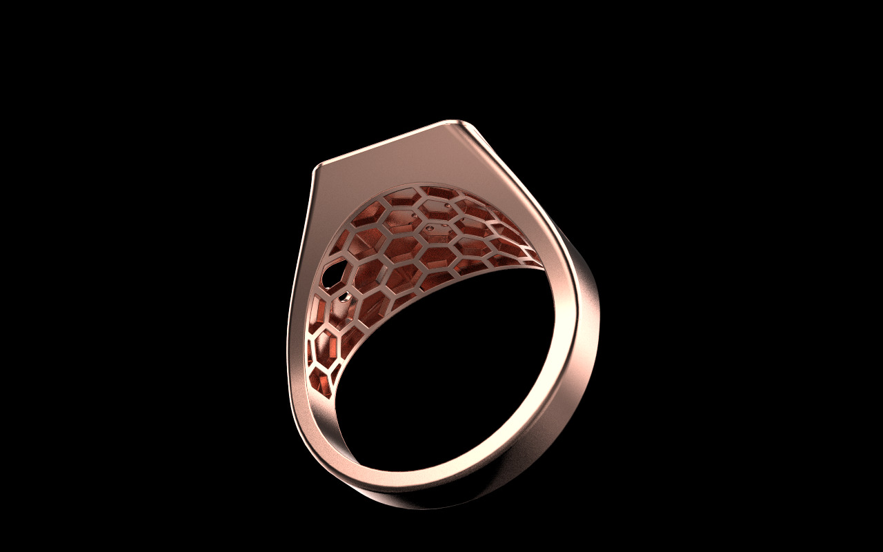 spades playing card ring with gems model 796 3D print model_32