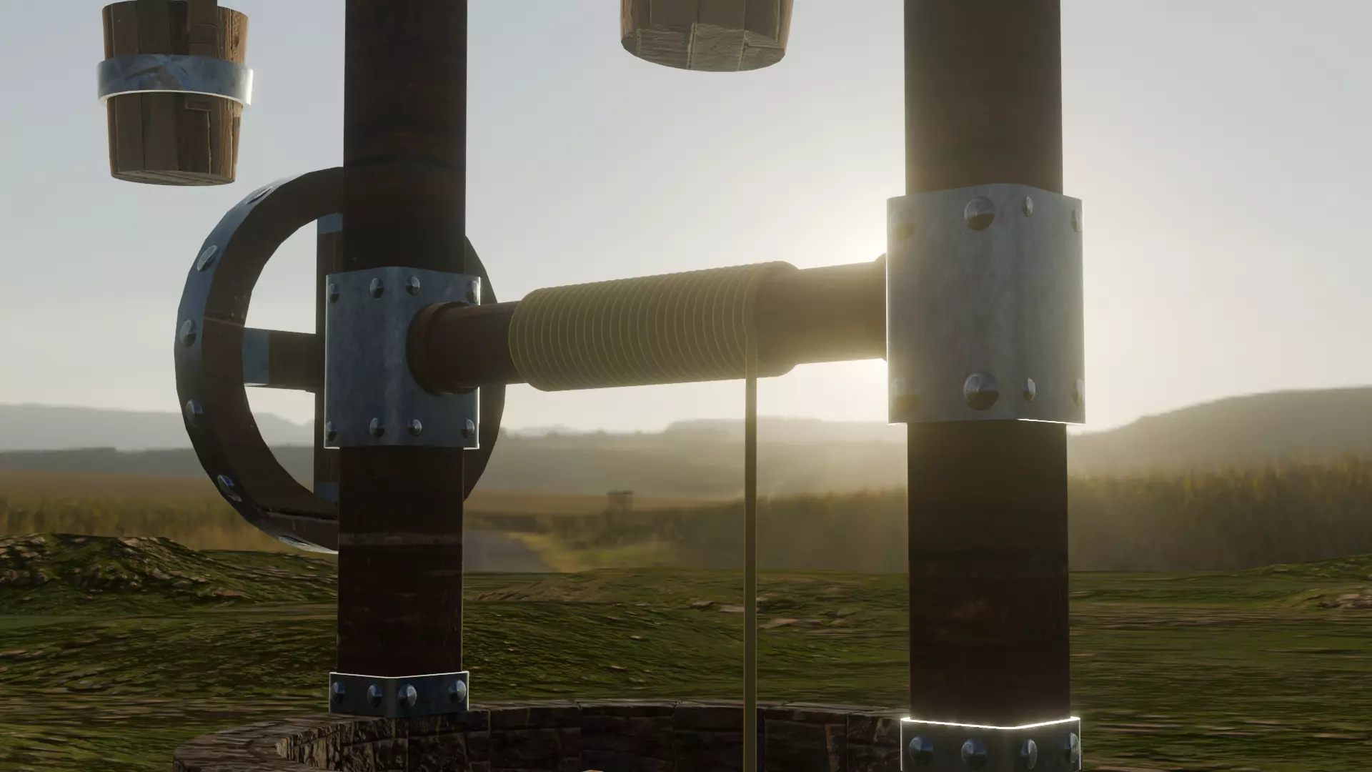 Pozo de Agua Low-poly 3D model_0