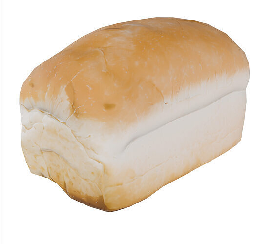 Loaf of bread Low-poly 3D model 7