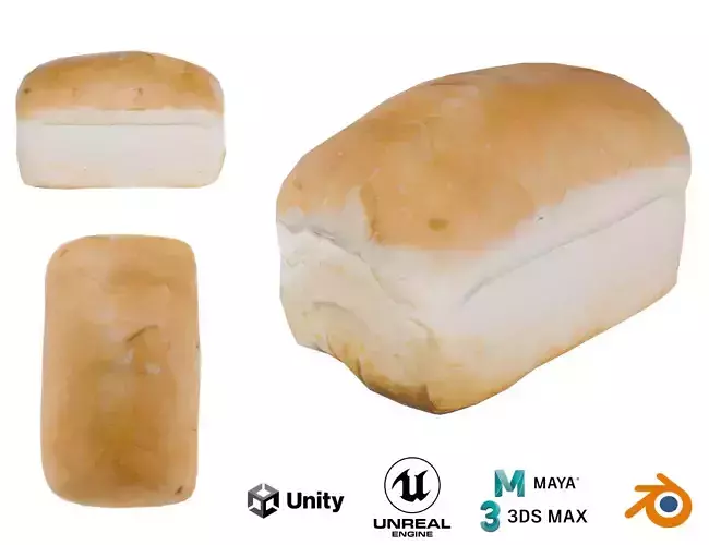 Loaf of bread Low-poly 3D model