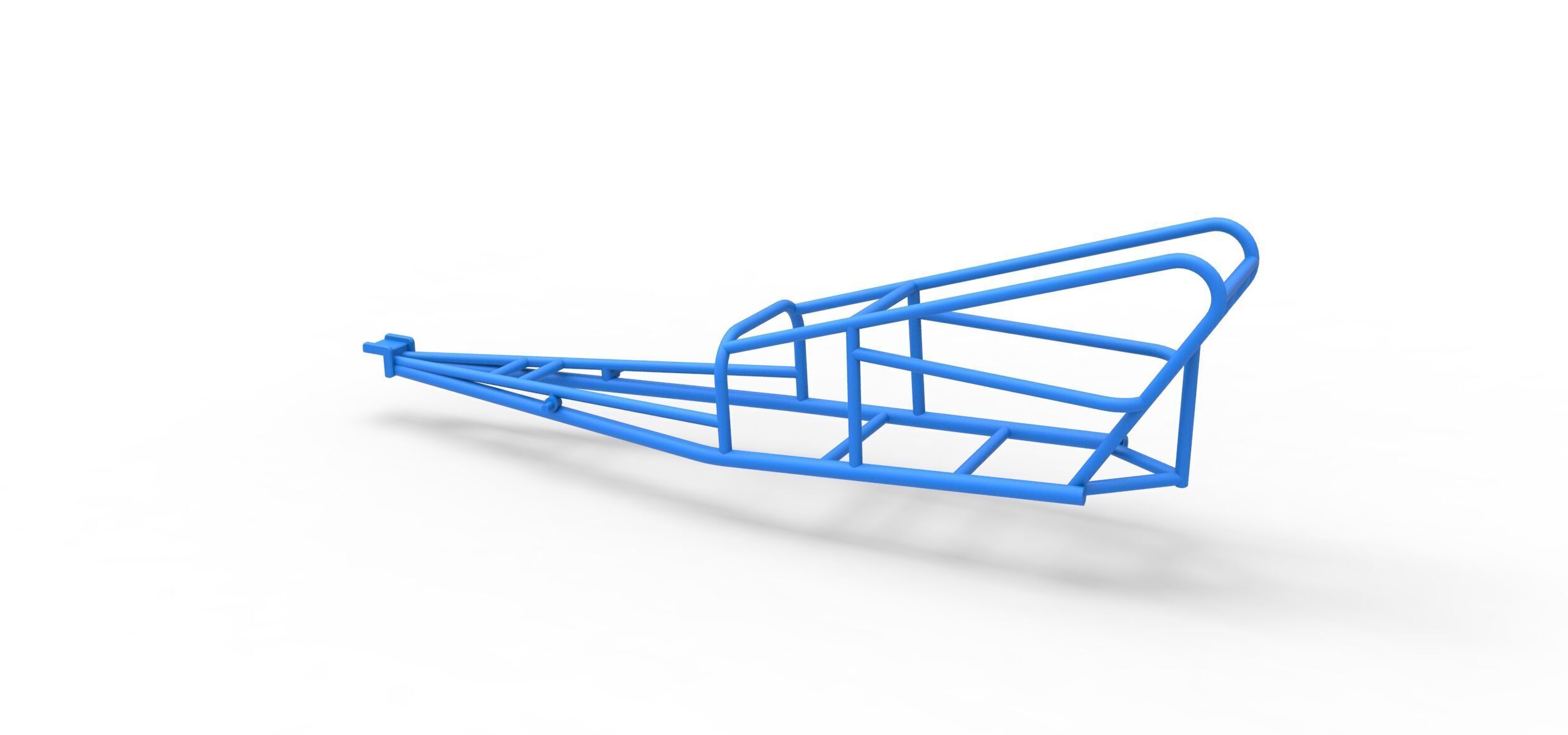 Frame of old school Front engine dragster V2 Scale 1 to 25 3D print model_8