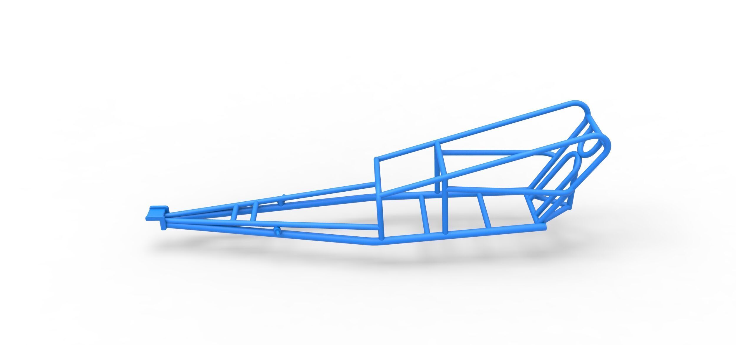 Frame of old school Front engine dragster V2 Scale 1 to 25 3D print model_6