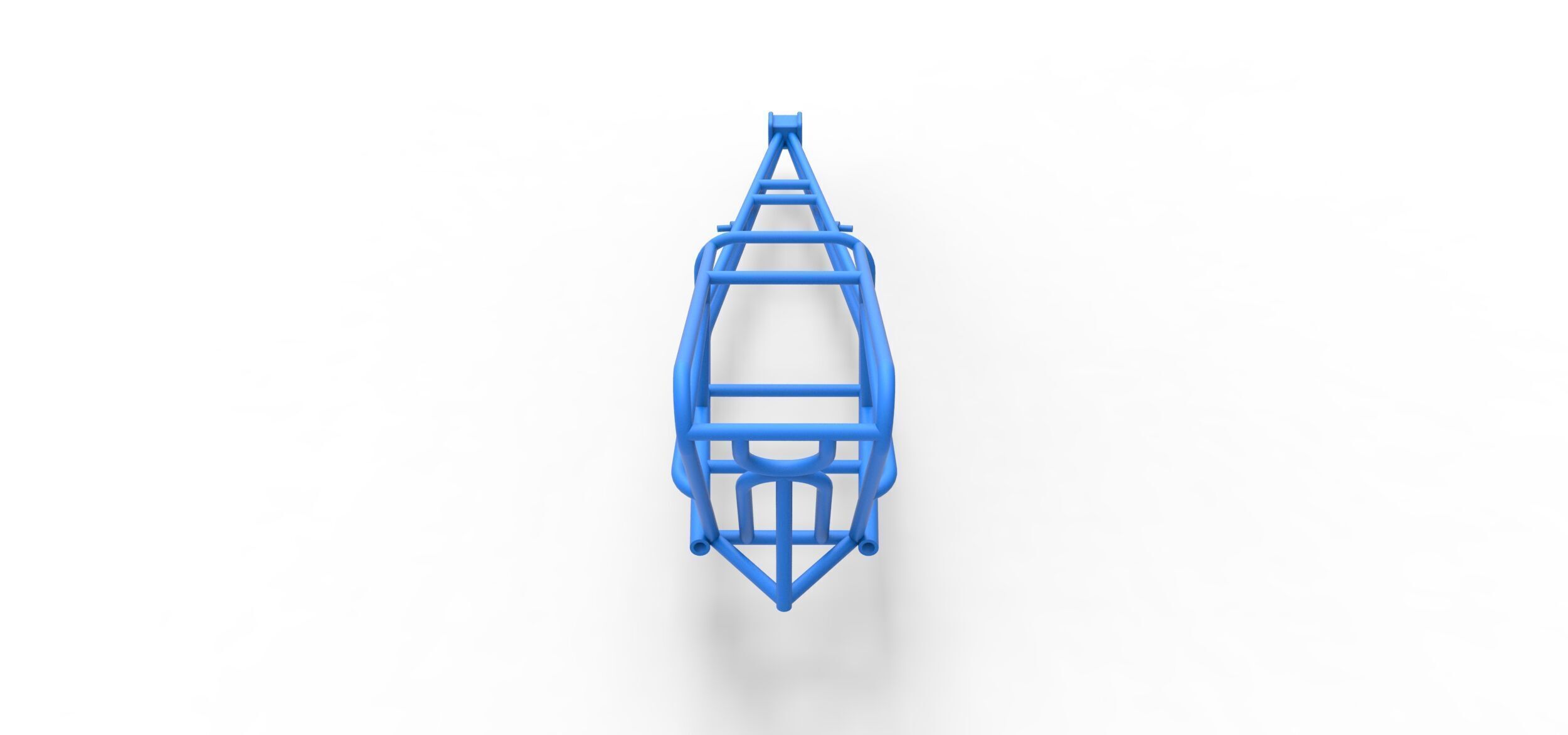 Frame of old school Front engine dragster V2 Scale 1 to 25 3D print model_11