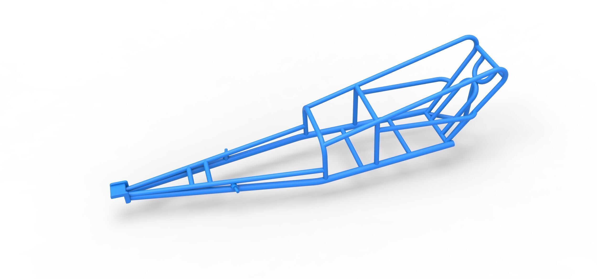 Frame of old school Front engine dragster V2 Scale 1 to 25 3D print model_1