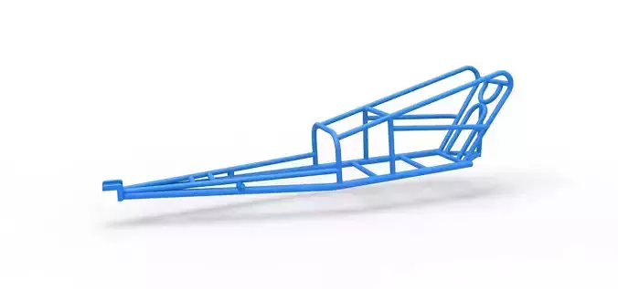 Frame of old school Front engine dragster V2 Scale 1 to 25