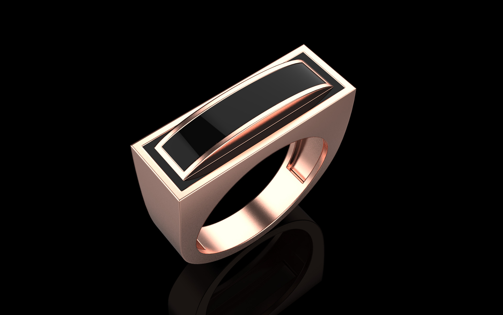 Enamel signet ring model 1008 3D print model_22