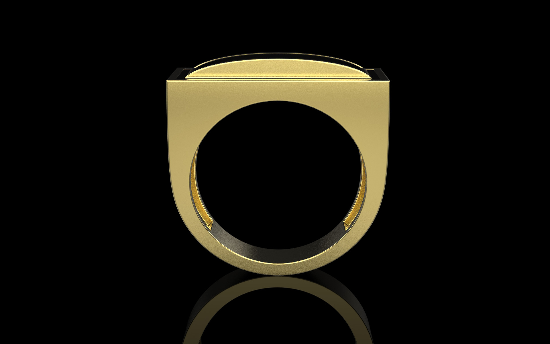 Enamel signet ring model 1008 3D print model_5