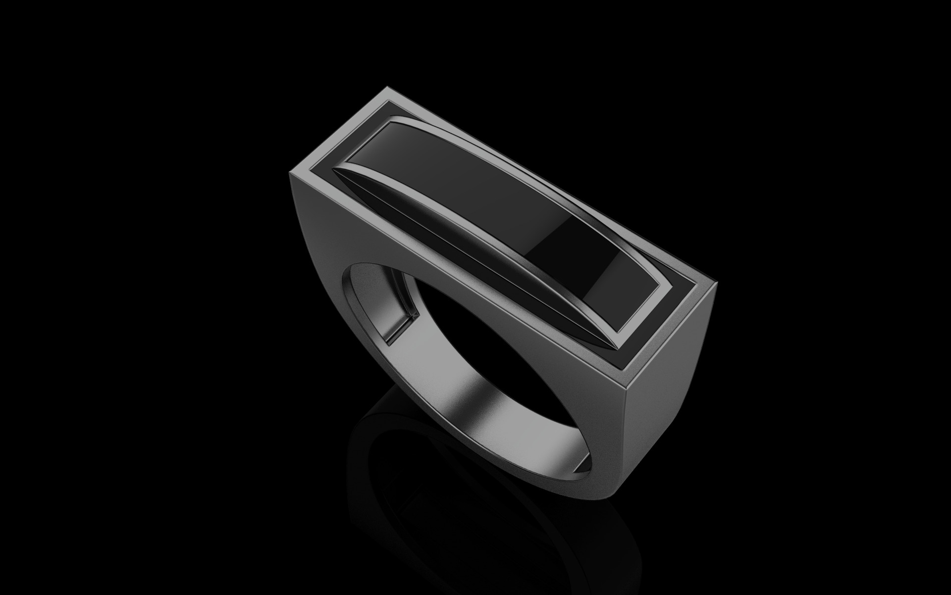 Enamel signet ring model 1008 3D print model_15