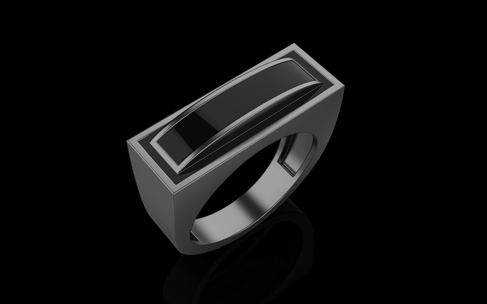 Enamel signet ring model 1008 3D print model_23