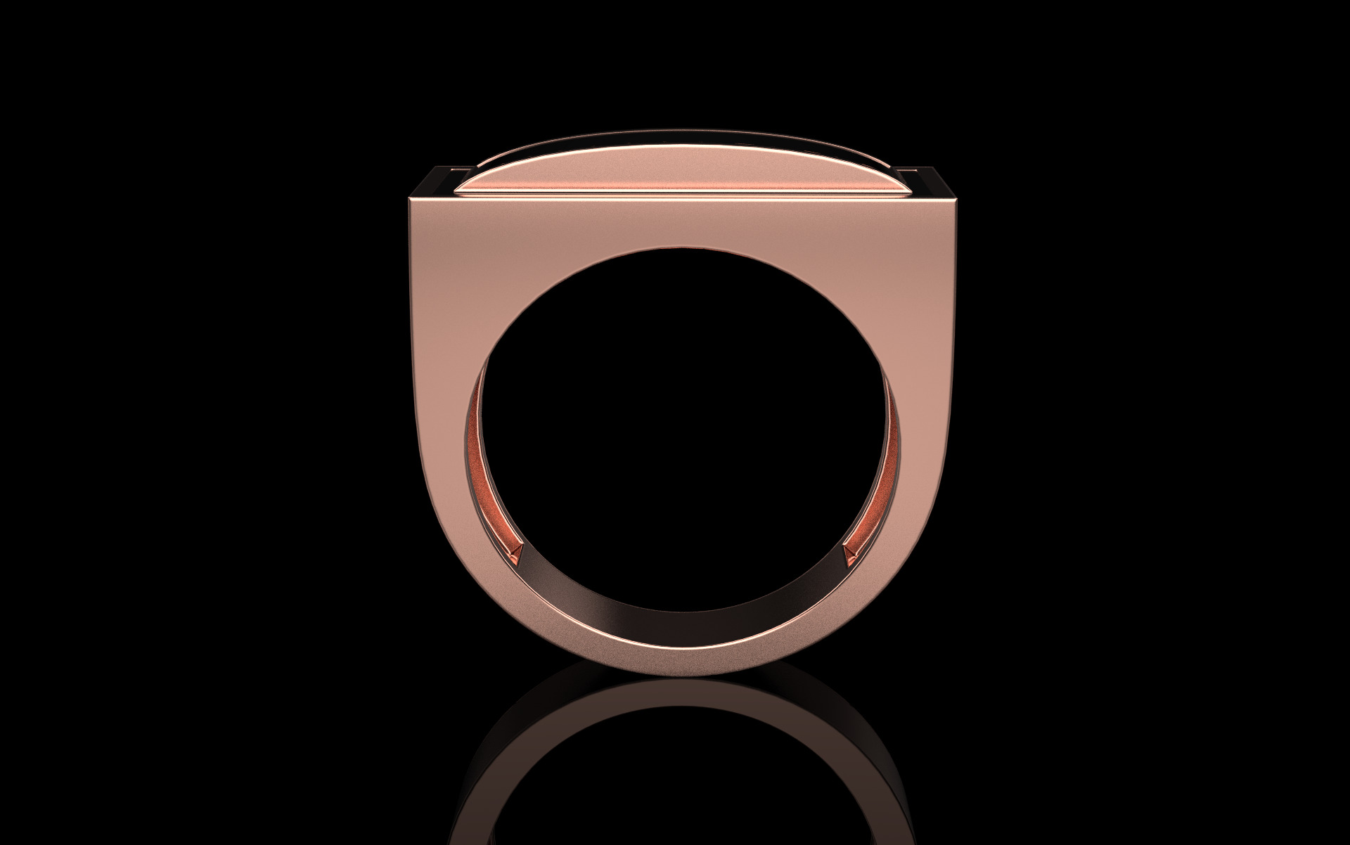 Enamel signet ring model 1008 3D print model_7