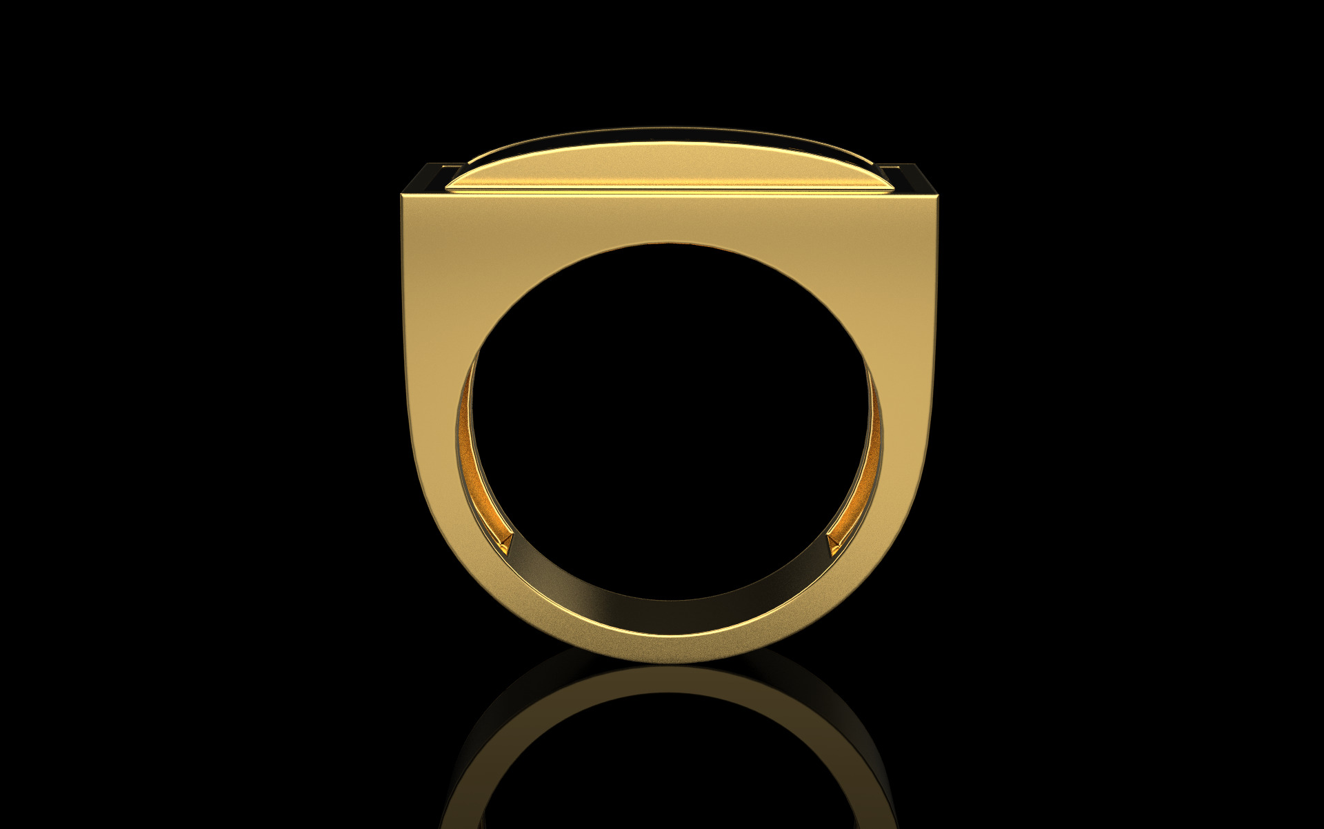 Enamel signet ring model 1008 3D print model_1