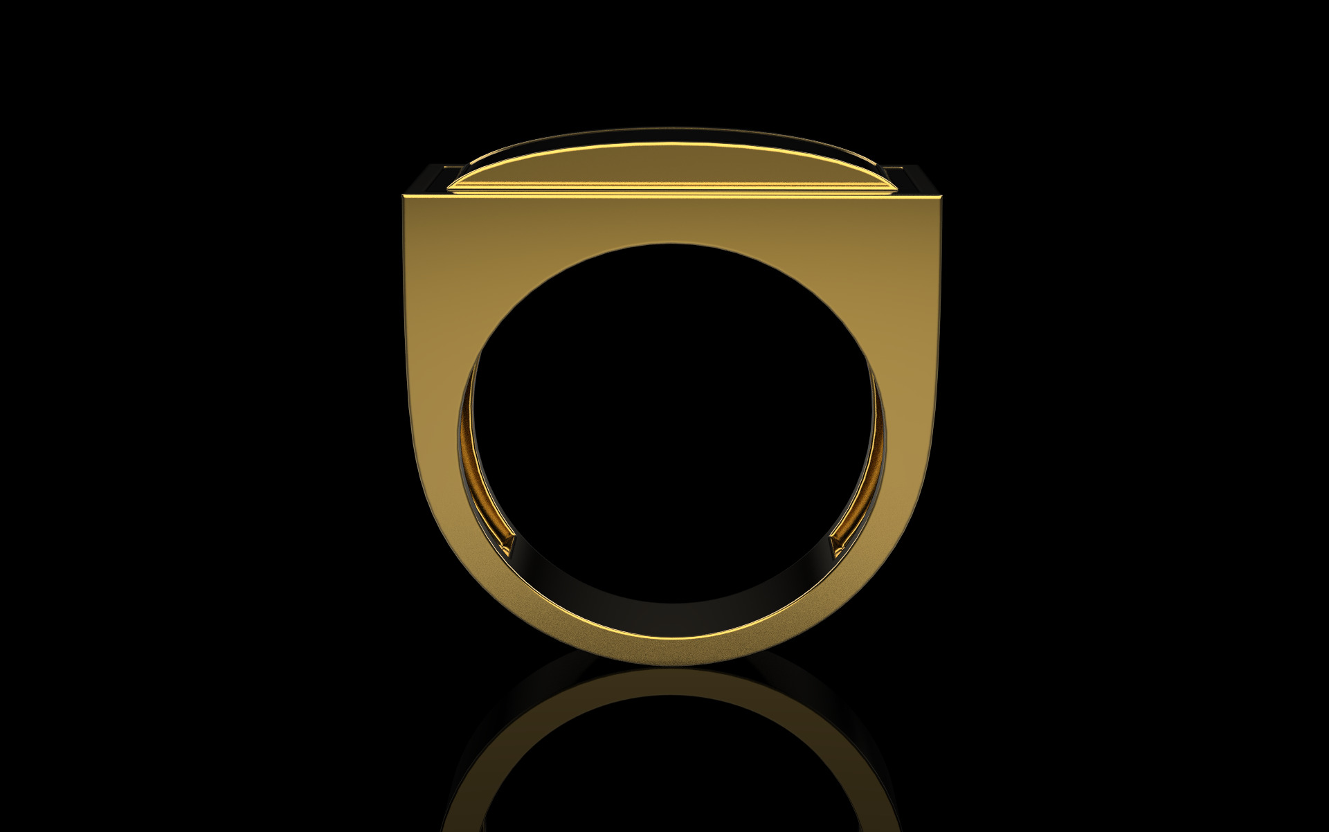 Enamel signet ring model 1008 3D print model_9
