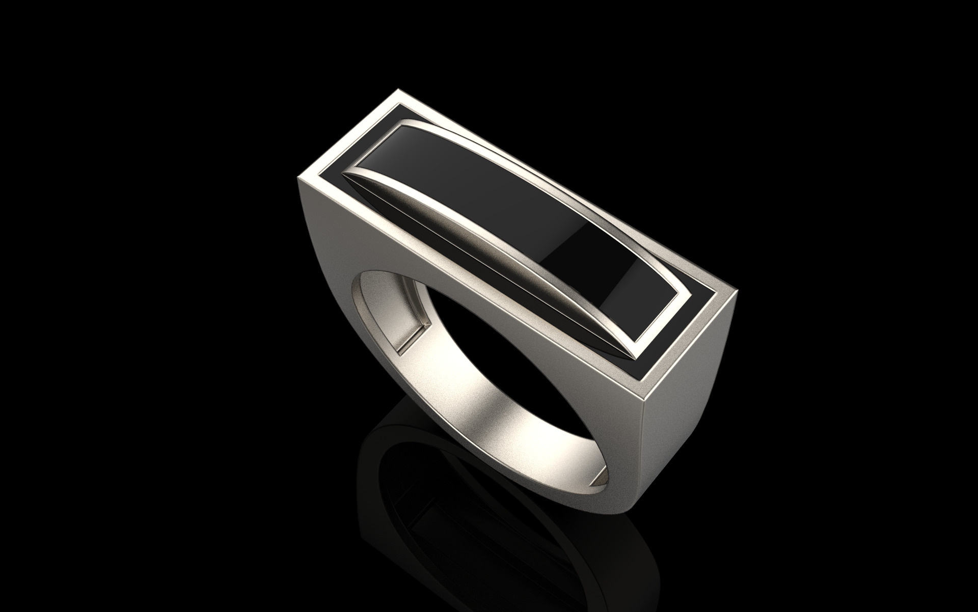 Enamel signet ring model 1008 3D print model_13