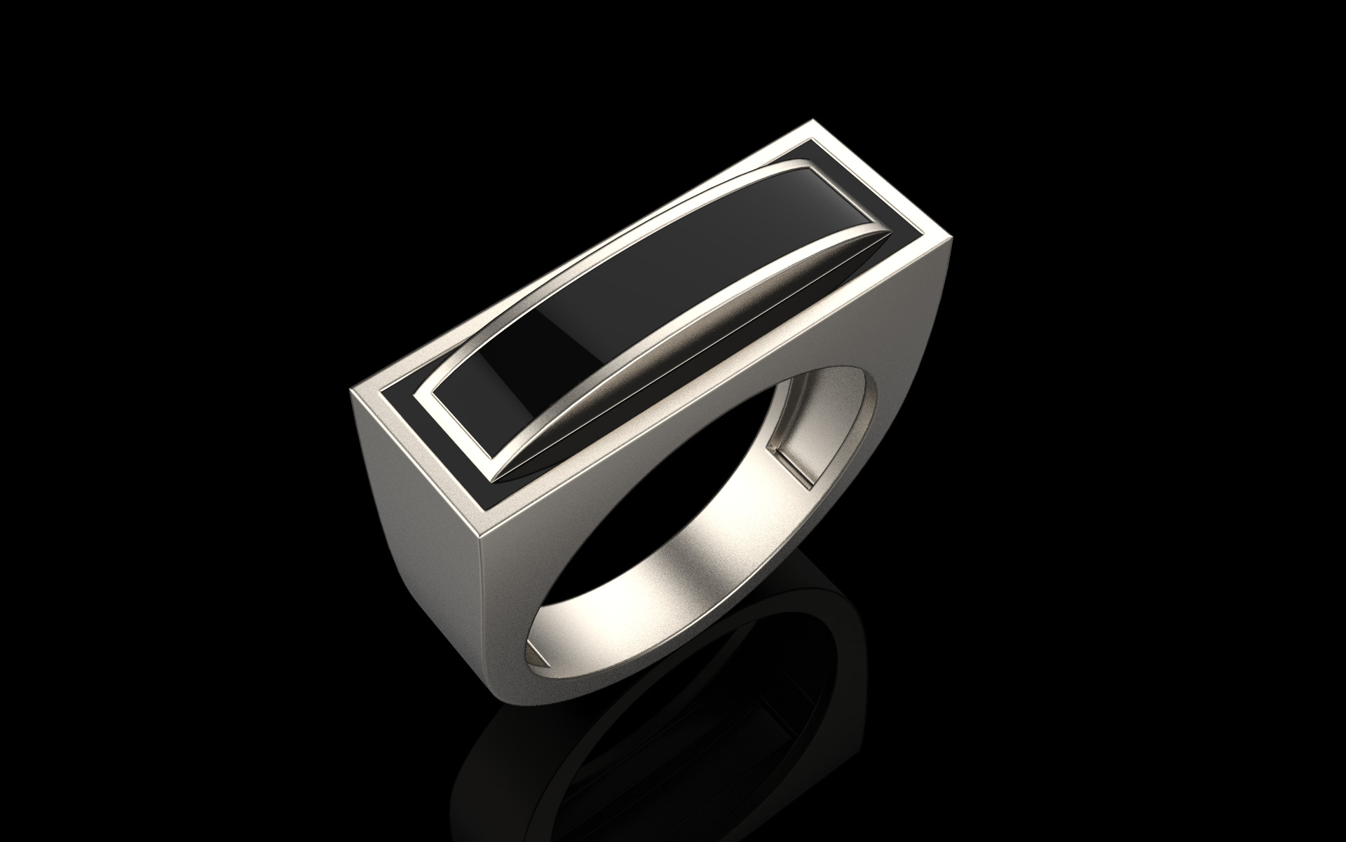 Enamel signet ring model 1008 3D print model_21