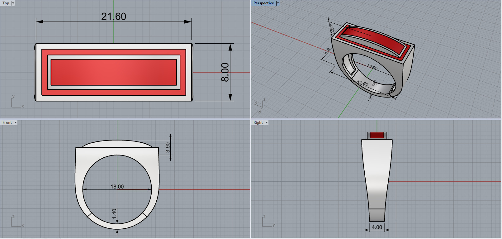 Enamel signet ring model 1008 3D print model_2