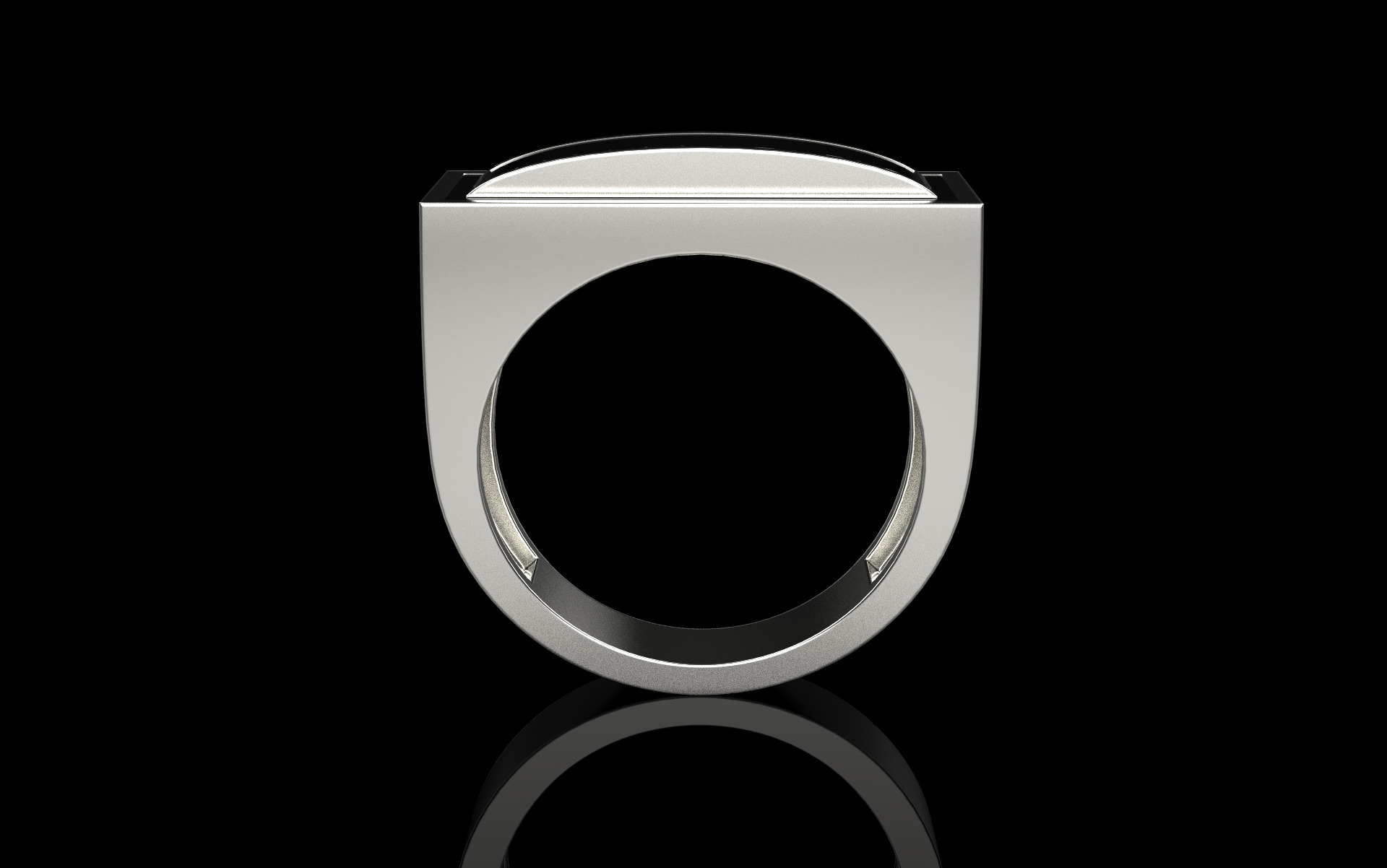 Enamel signet ring model 1008 3D print model_8