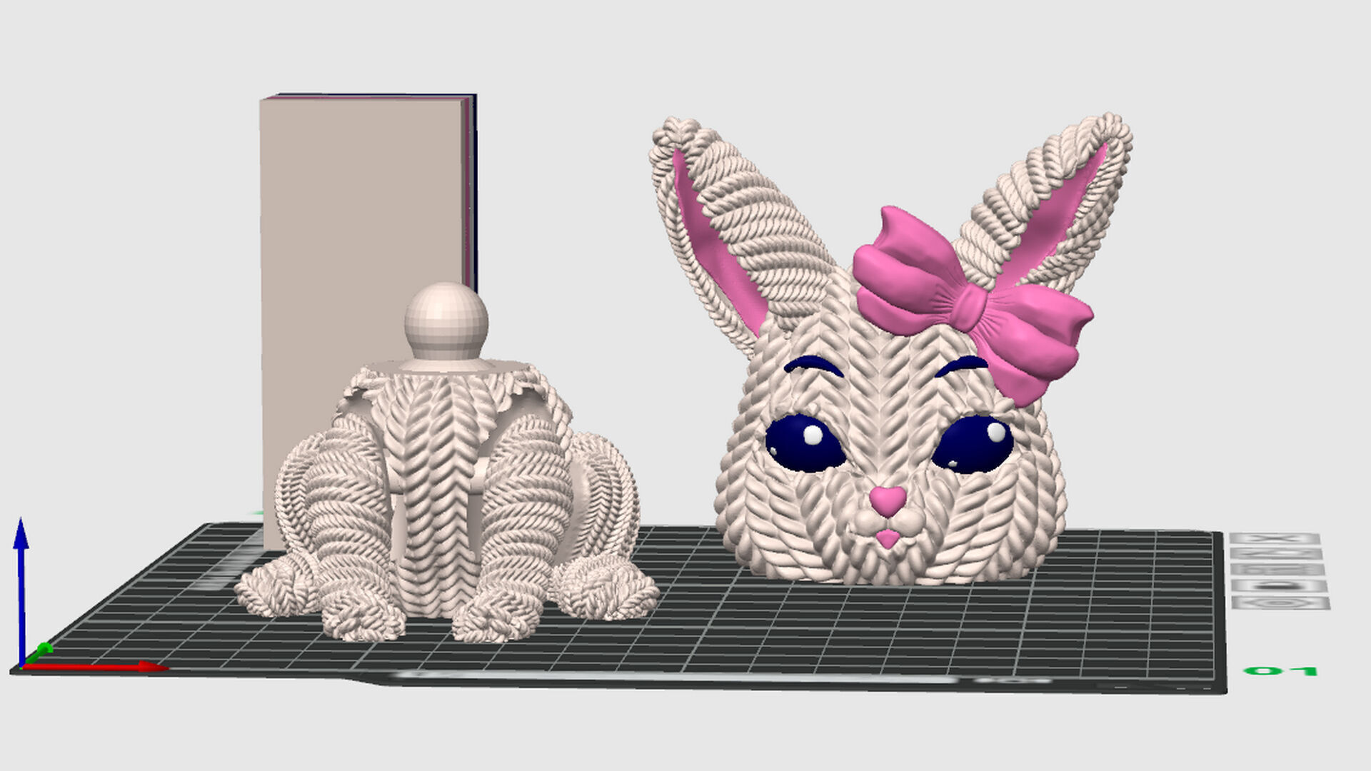 Crochet Articulated Bunny - painted 3mf 3D print model_9