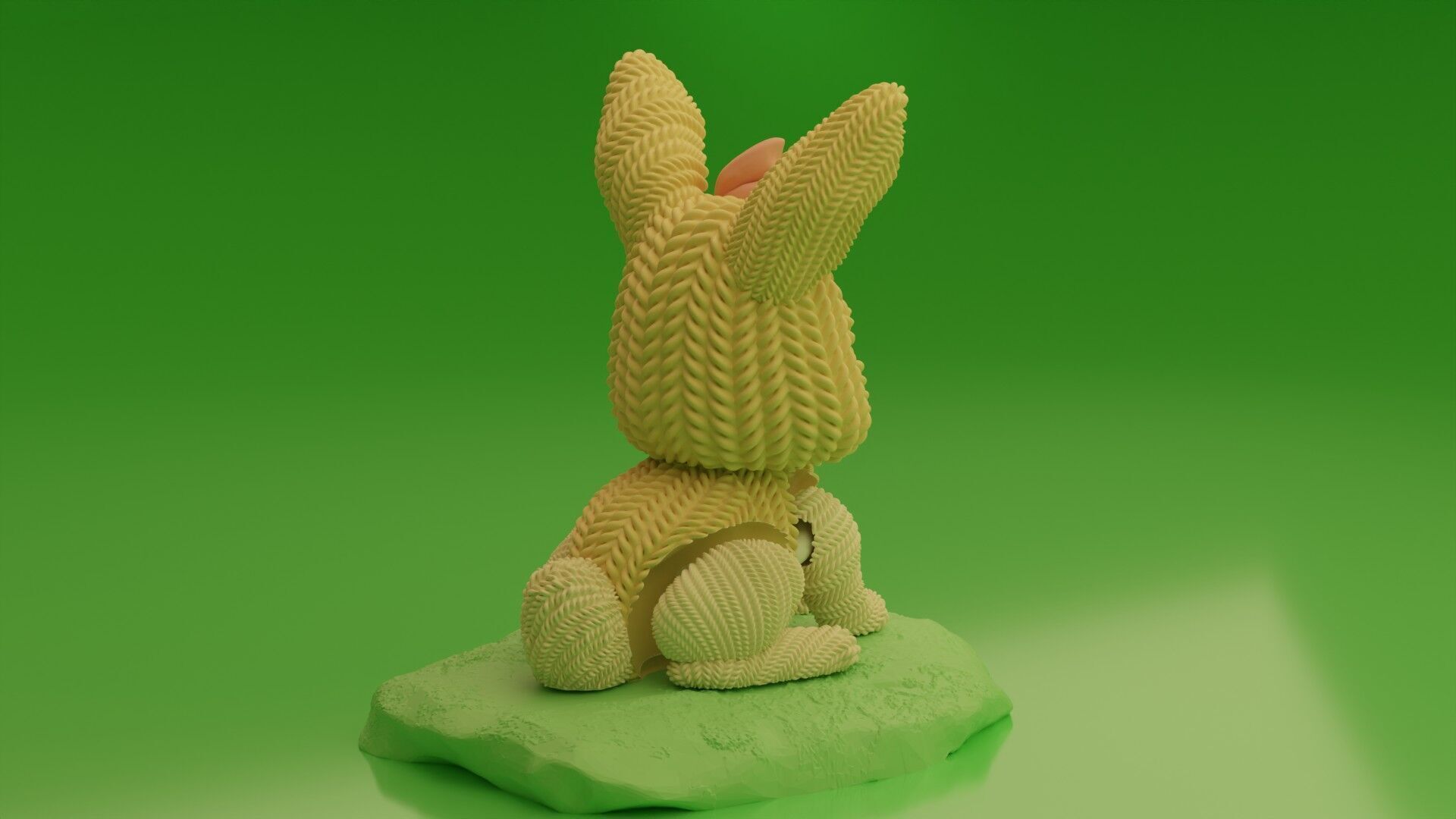 Crochet Articulated Bunny - painted 3mf 3D print model_5