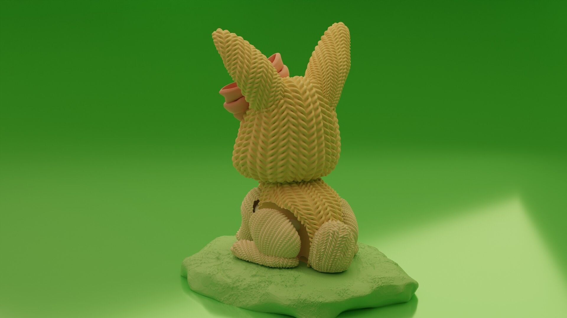 Crochet Articulated Bunny - painted 3mf 3D print model_4