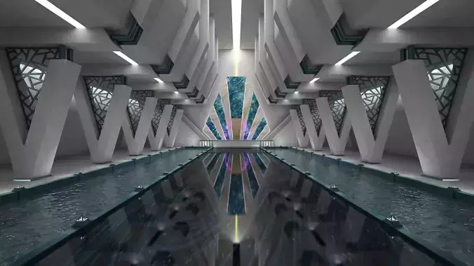 Sci-fi Interior Throne Room