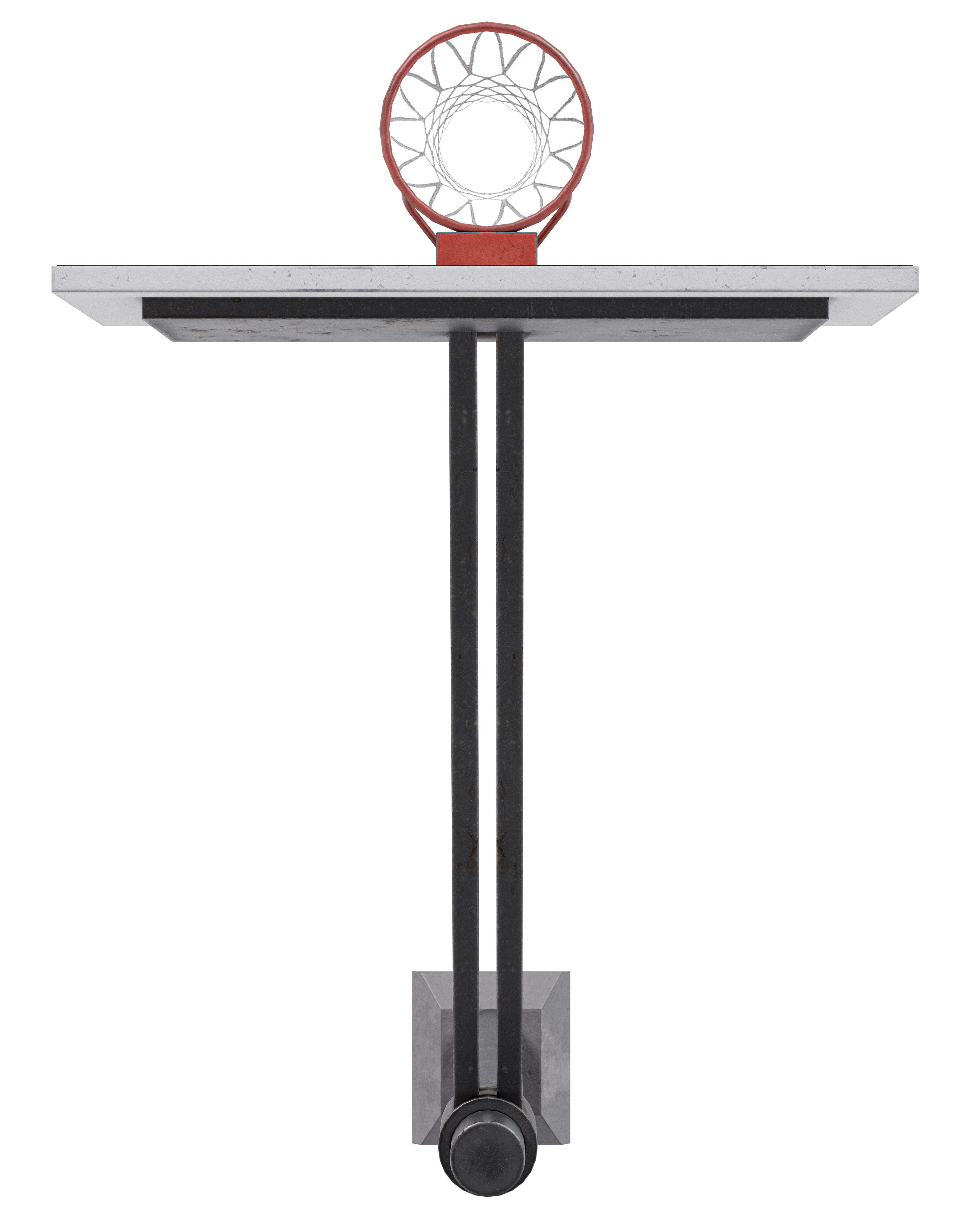 Basketball hoop Low-poly 3D model_4