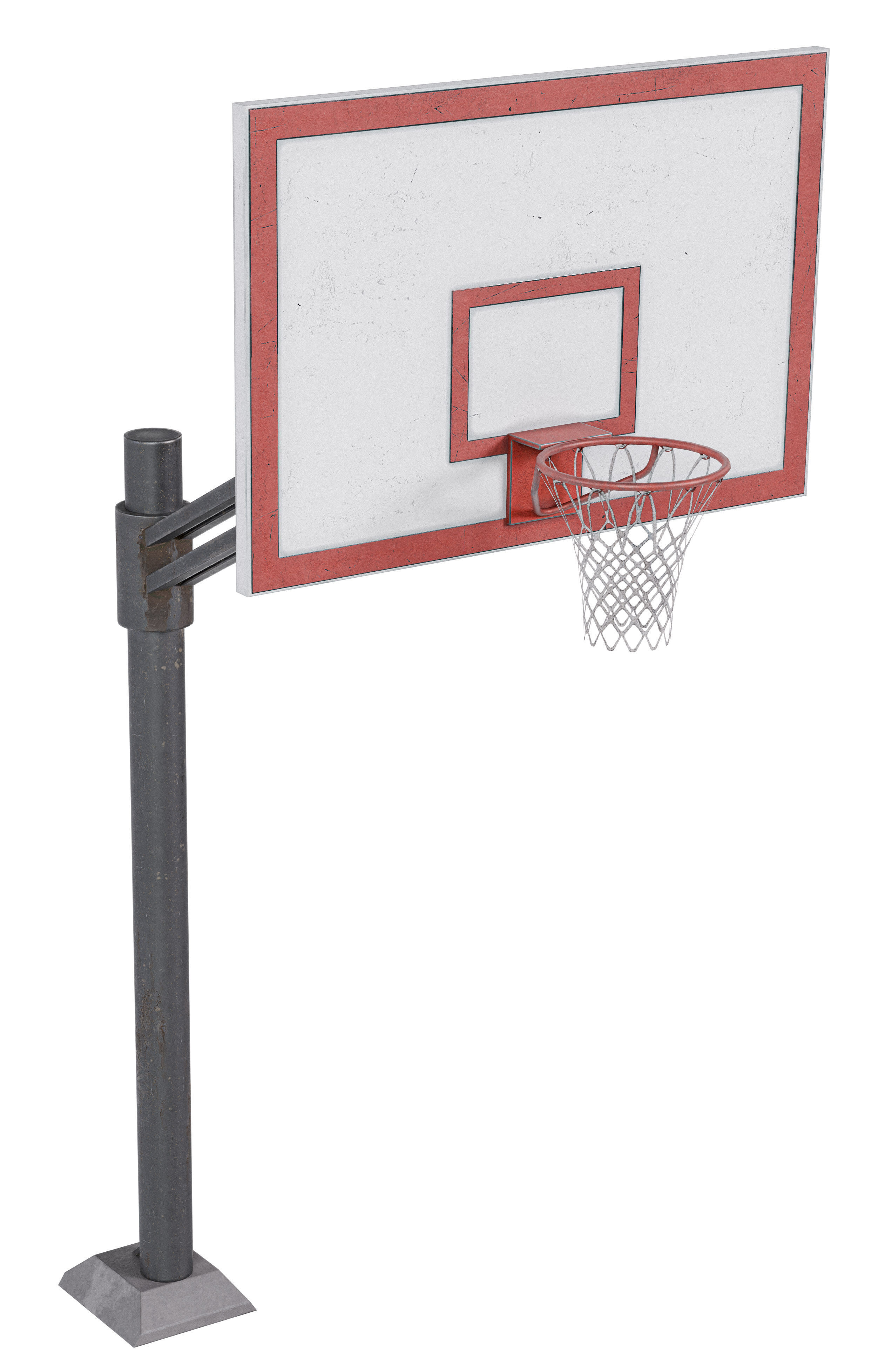 Basketball hoop Low-poly 3D model_6