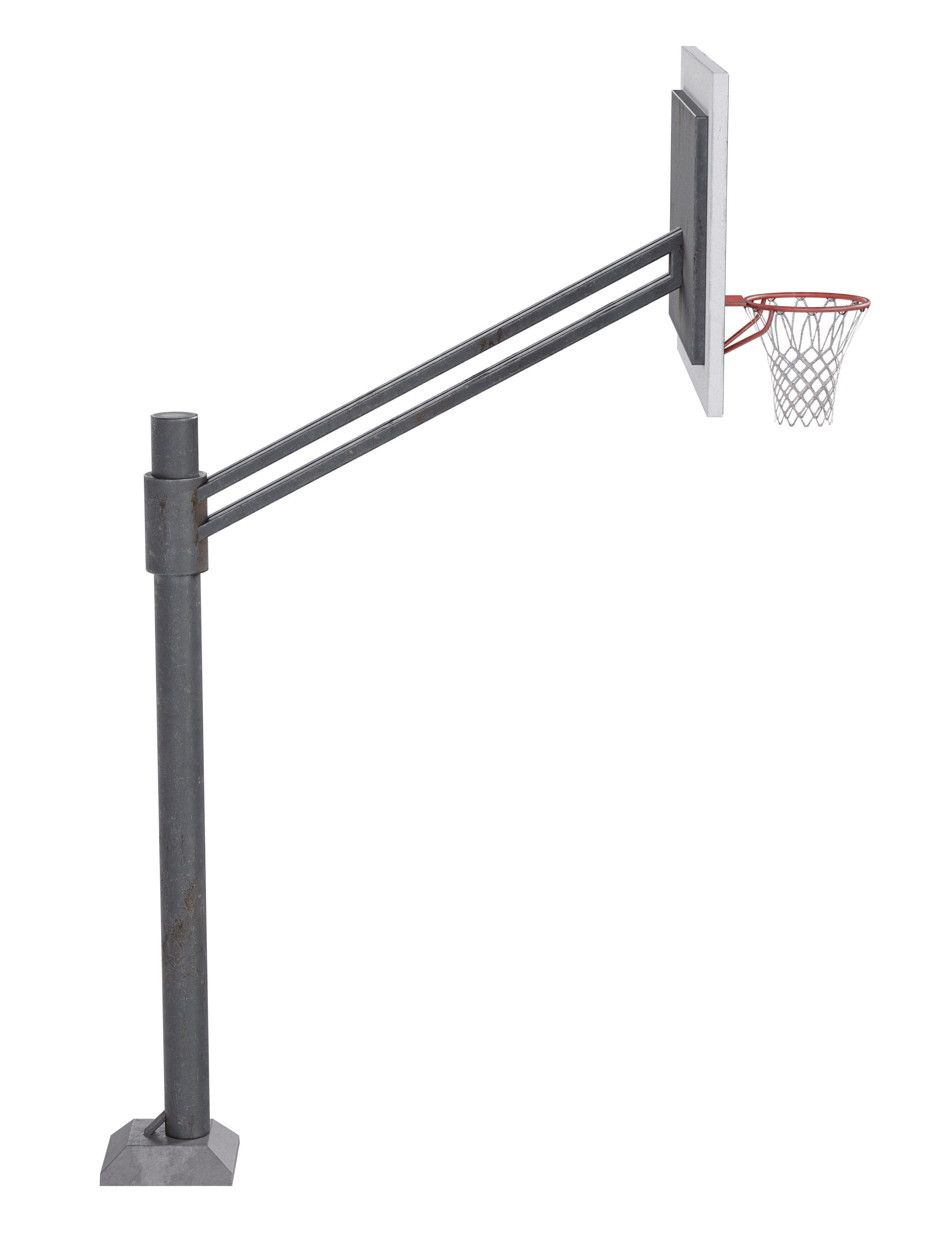 Basketball hoop Low-poly 3D model_1