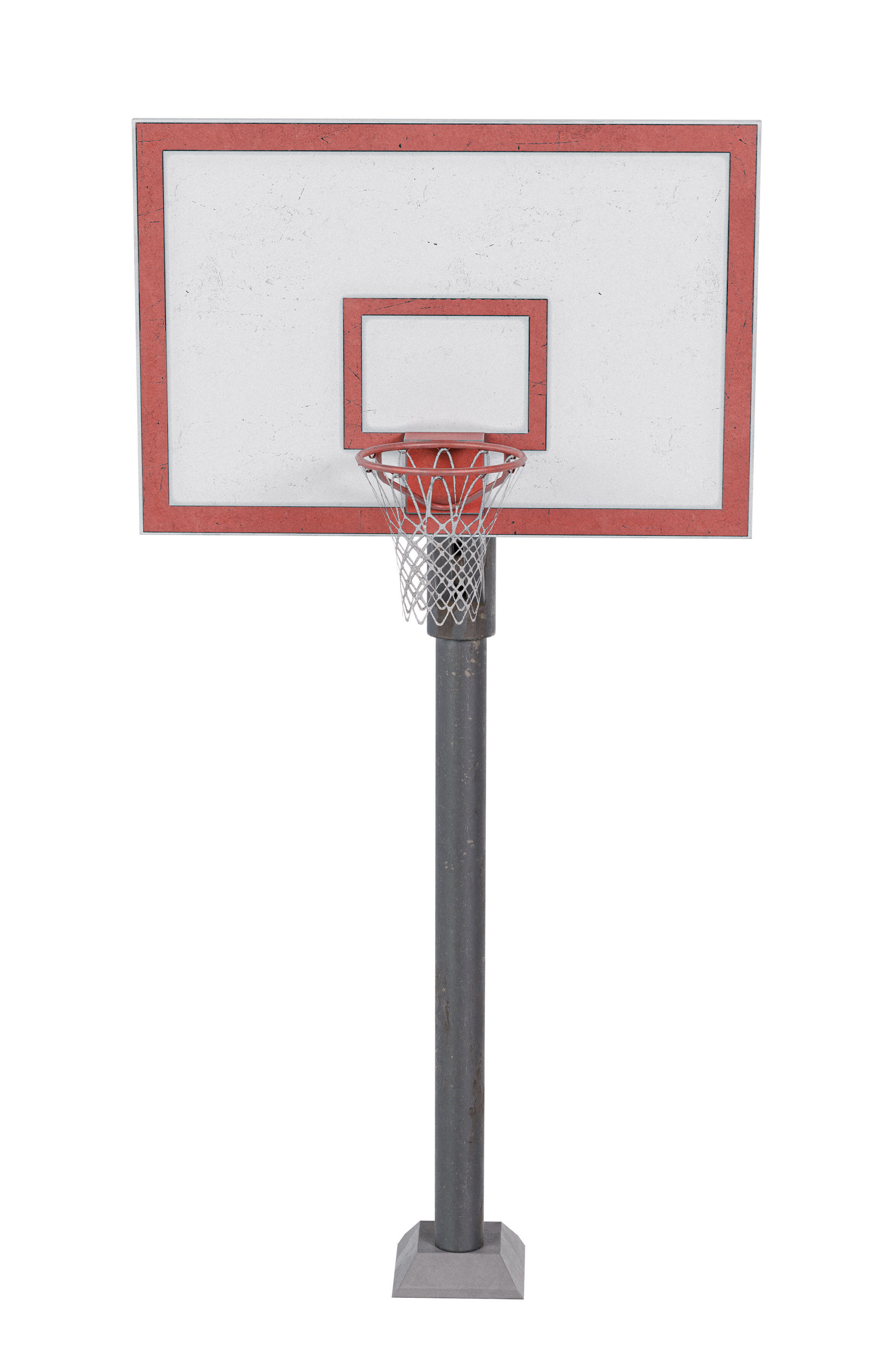 Basketball hoop Low-poly 3D model_2