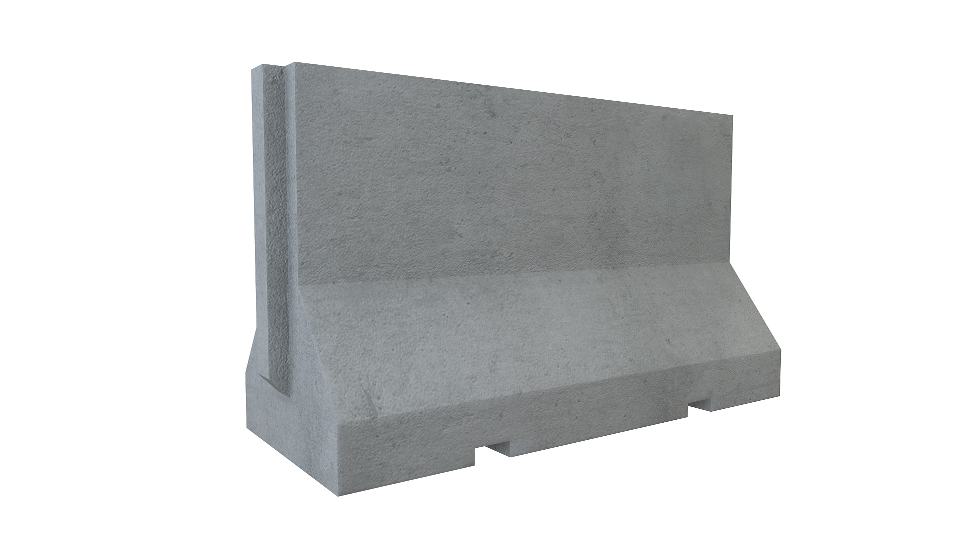 Concrete Barrier 3D model_2