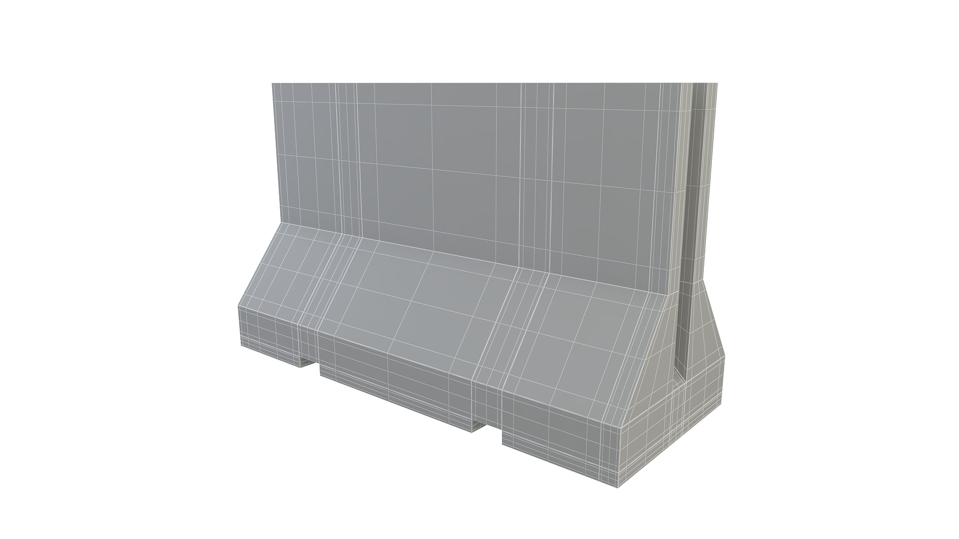 Concrete Barrier 3D model_7
