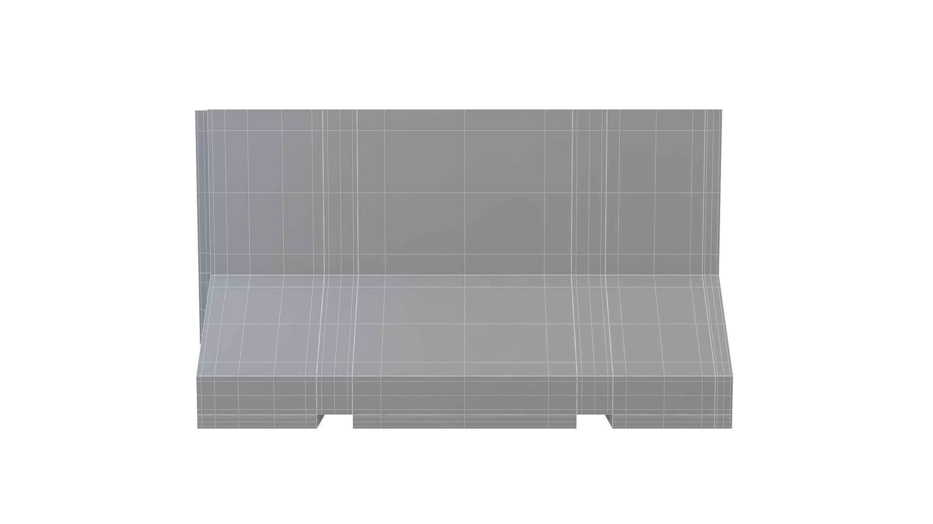 Concrete Barrier 3D model_9