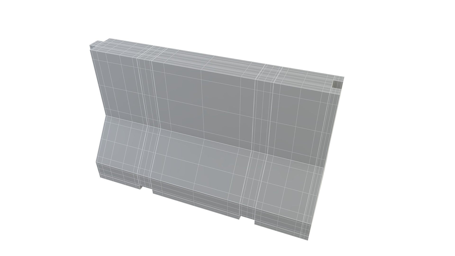 Concrete Barrier 3D model_8