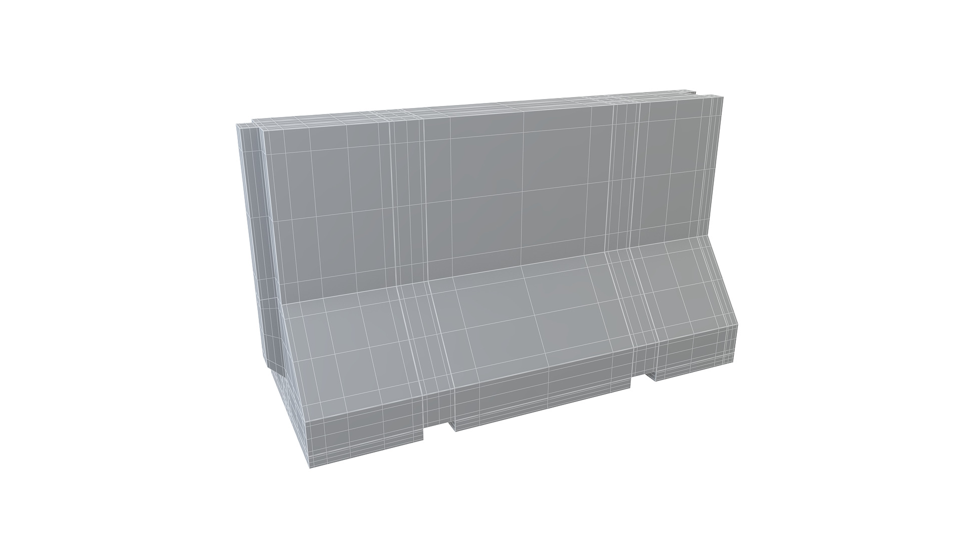Concrete Barrier 3D model_6