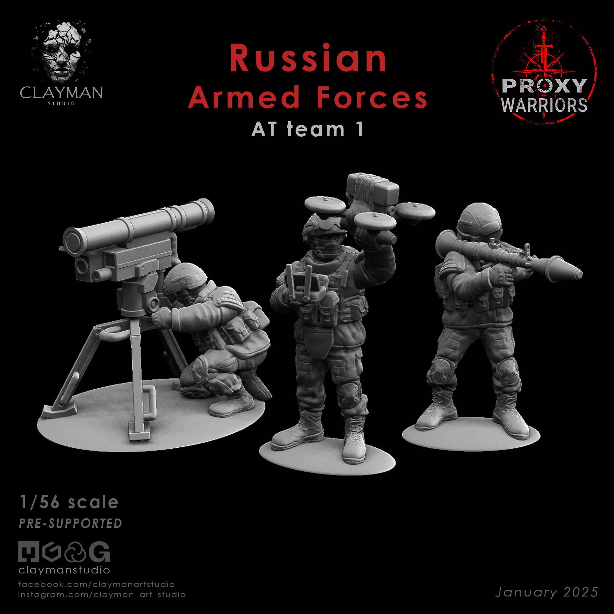 Russian Armed Forces Anti-Tank Team1  1 56 scale 3D print model_0