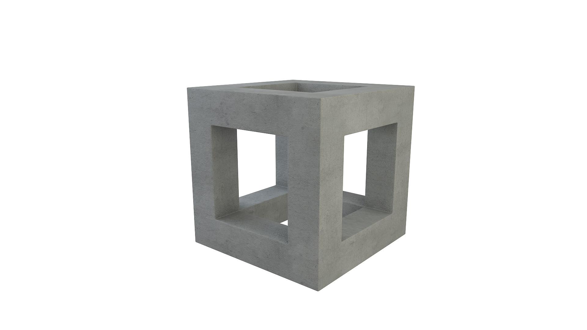 Concrete Block 3D model_1