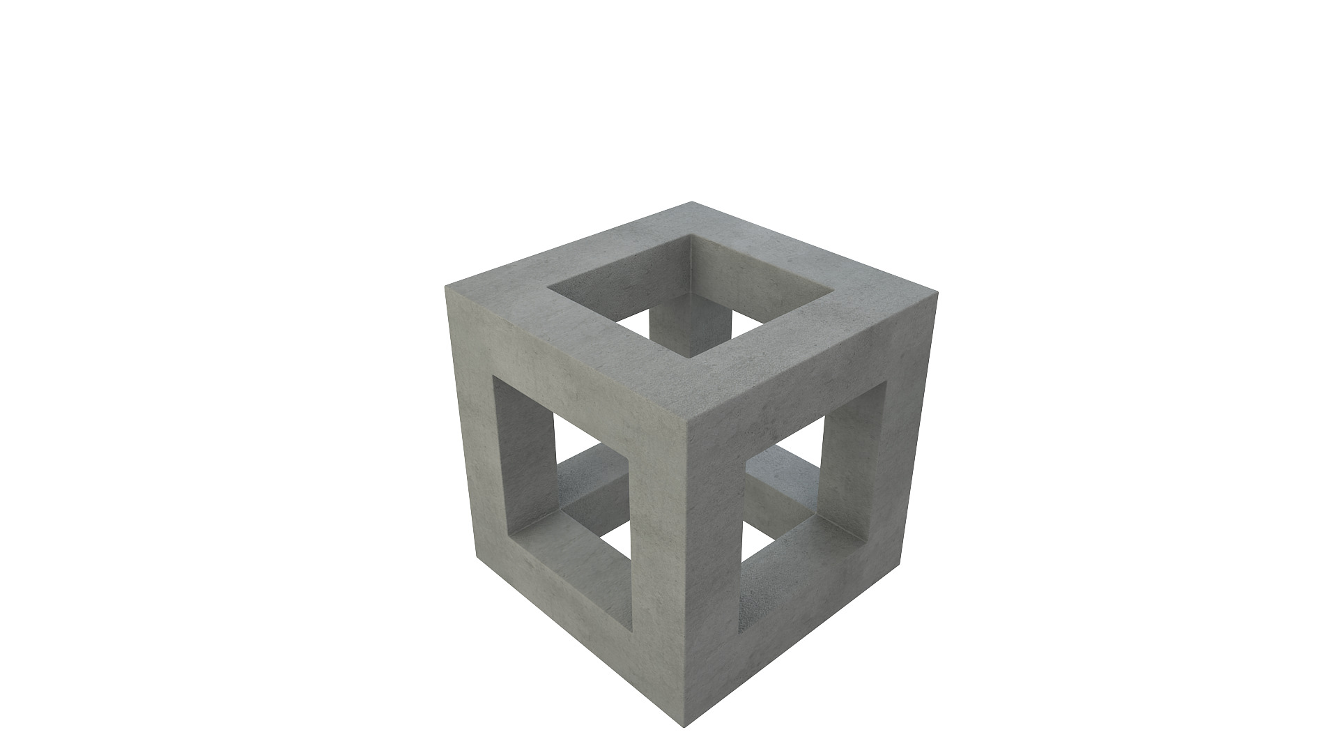 Concrete Block 3D model_3