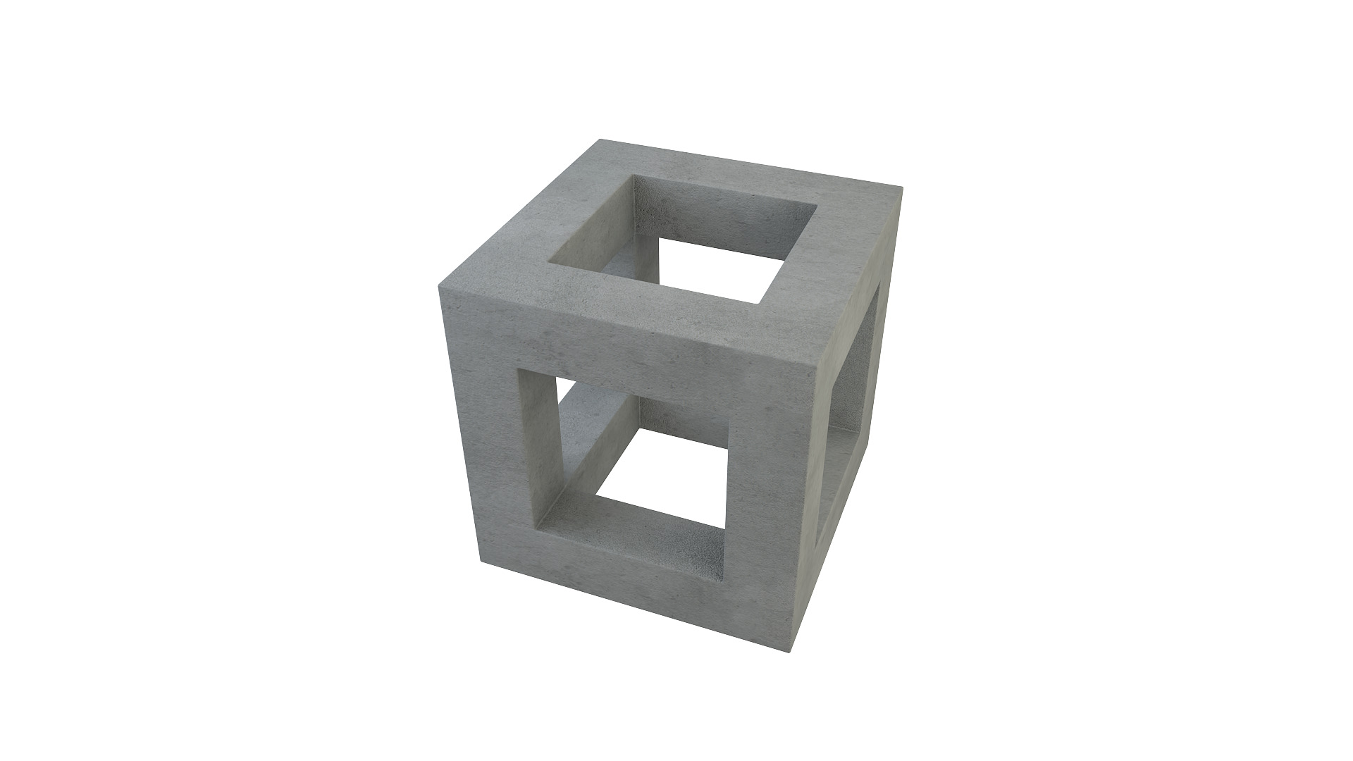 Concrete Block 3D model_4