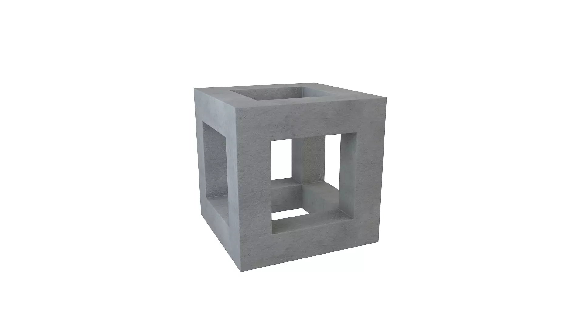 Concrete Block 3D model_0