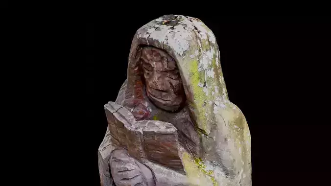3D WOODEN MONK SCAN