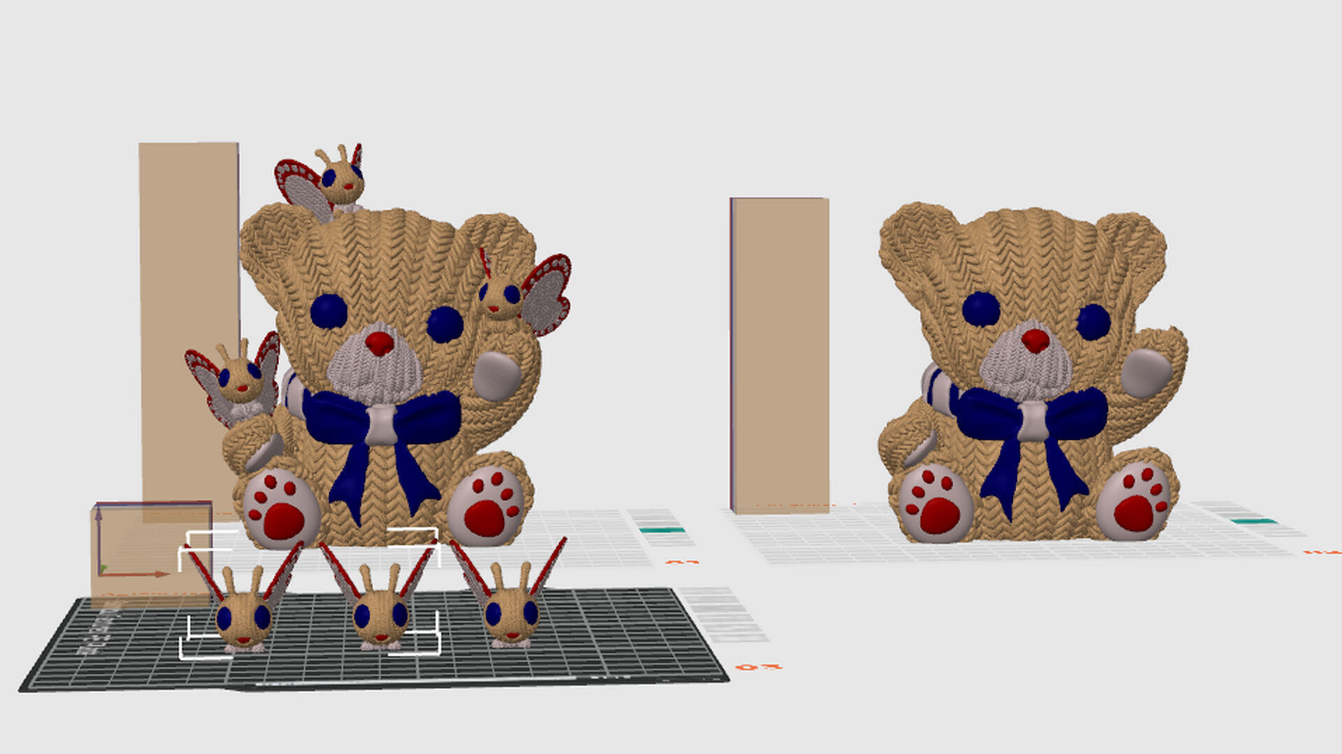 Crochet Teddy with Butterflies - painted 3mf 3D print model_6